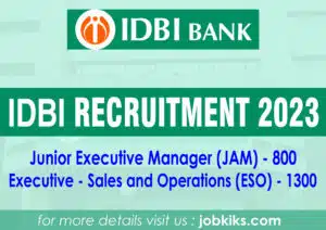 IDBI JA RECRUITMENT 2023